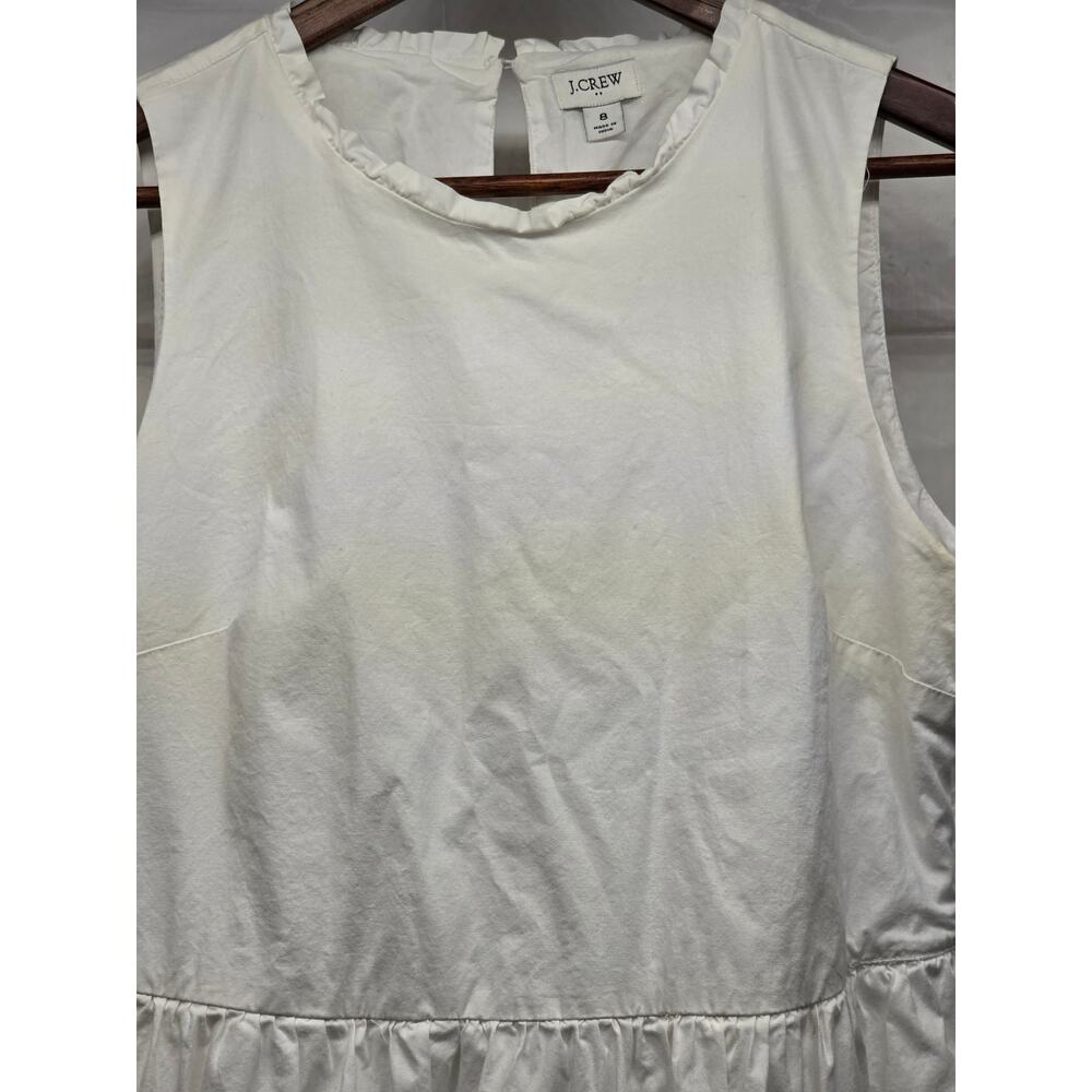 J.Crew White Tiered Midi Dress Size 8 - Picture 4 of 11